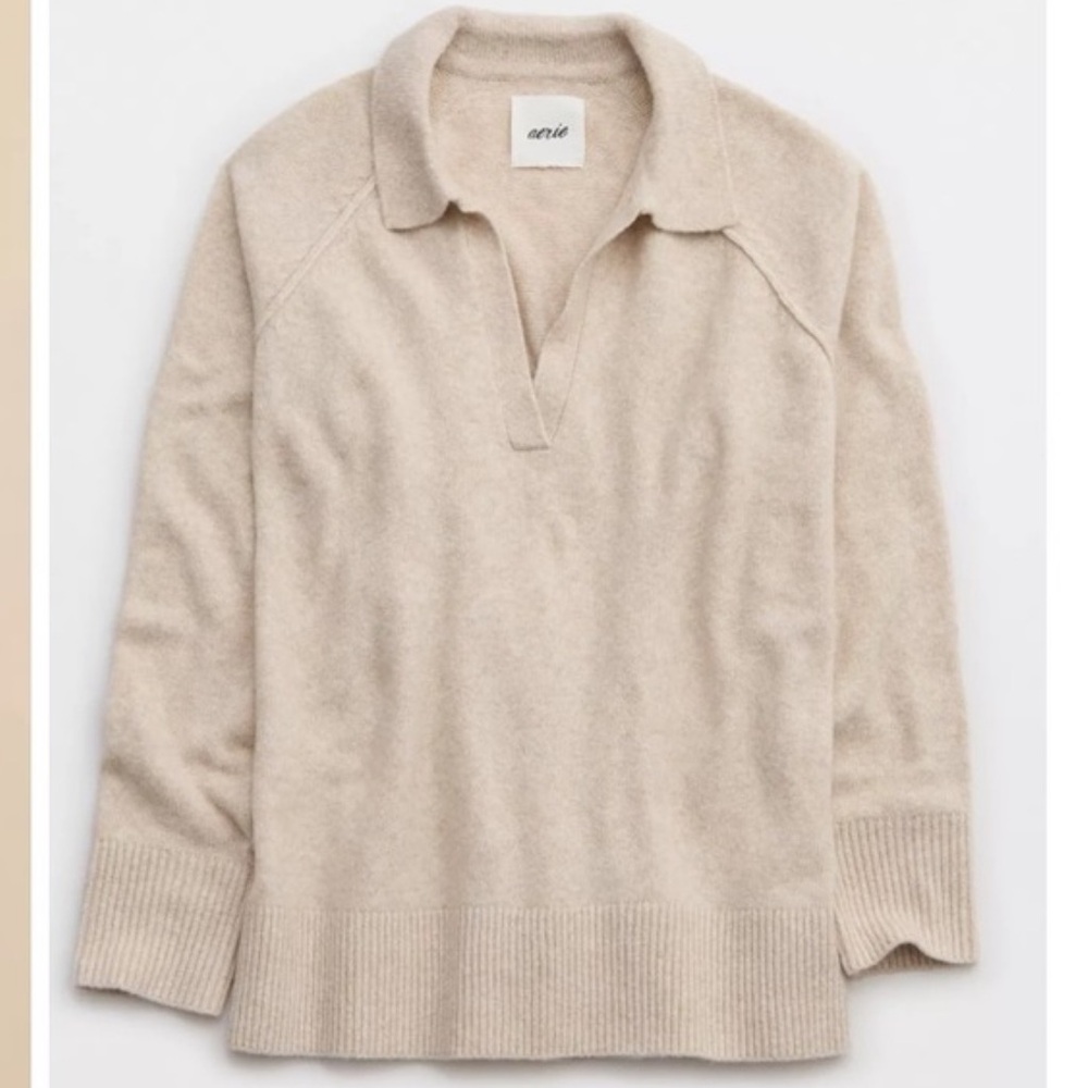 Aerie UnREAL Polo Sweater - Picture 2 of 10